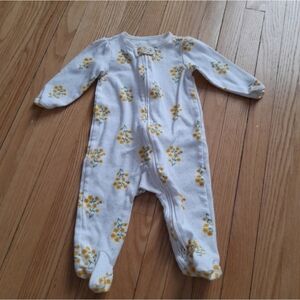 Carter's White and Yellow Floral Kids One Piece